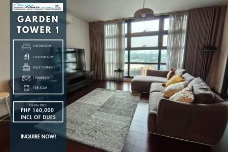 Fully Furnished 2 Bedroom Unit at Garden Tower for Rent