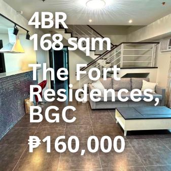 For Lease 4BR The Fort Residences BGC