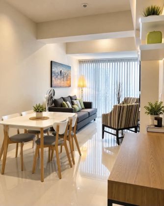 Fully Furnished 2 Bedroom Unit at Uptown Ritz for Rent