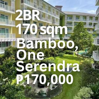 For Lease Rent 2BR Bamboo Tower One Serendra BGC