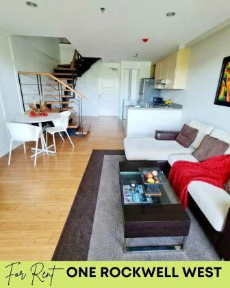Fully Furnished 1 Bedroom Unit at One Rockwell for Rent