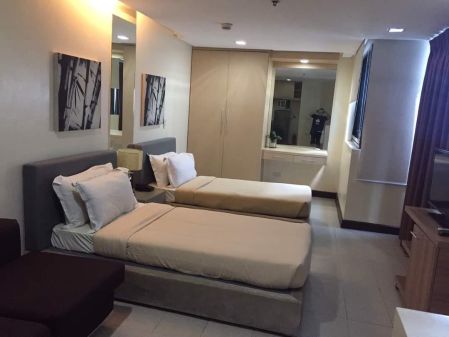 Semi Furnished 1 Bedroom Unit at BSA Twin Towers for Rent