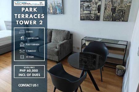 Fully Furnished Studio Unit at Park Terraces for Rent
