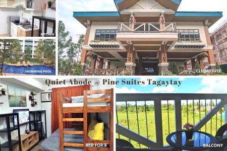 Fully Furnished Studio with Balcony at Pine Suites Tagaytay (Pets