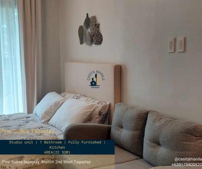 Fully Furnished Studio for Rent in Pine Suites Tagaytay