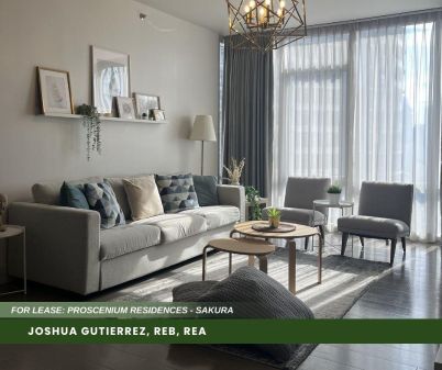 For Lease Fully Furnished 2 Bedroom Condo Unit at Proscenium