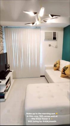 1BR Unit for Rent at Trion Tower 3 BGC