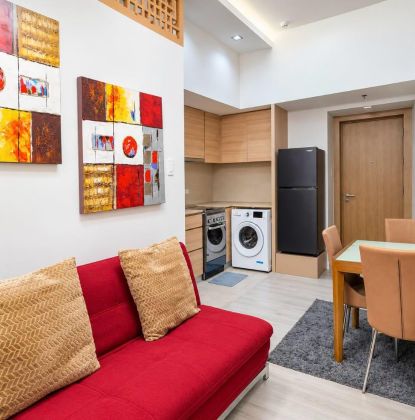 High Floor Furnished Studio With 1br Layout Maids Room