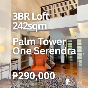 Fully Furnished 3 Bedroom Unit at One Serendra for Rent