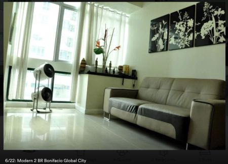 Fully Furnished 2 Bedroom Unit at Grand Hamptons for Rent